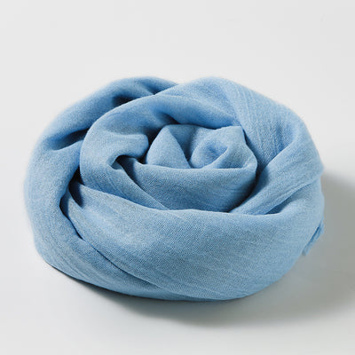 Pañuelo de Algodón y Lino Artístico de Color Sólido para Mujer - Image 12