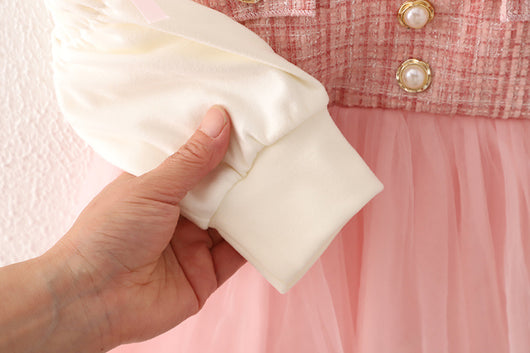 Vestido Falda Princesa Coreana Niña Primavera Otoño Estilo Dos Piezas con Tirantes - Image 4