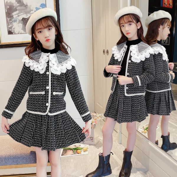 Falda Western Cuadros Solapa Elegante