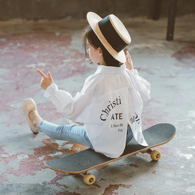 Camiseta Infantil de Manga Larga con Letras - Image 12