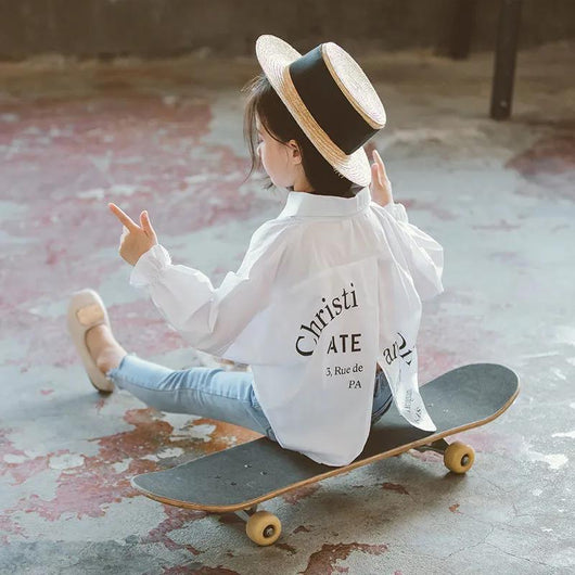 Camiseta Infantil de Manga Larga con Letras - Image 12