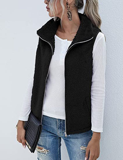 Chaleco Acolchado sin Mangas con Cuello Alto y Cierre - Image 17