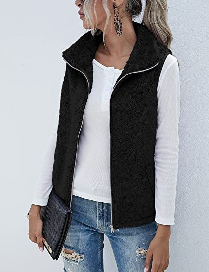 Chaleco Acolchado sin Mangas con Cuello Alto y Cierre - Image 17