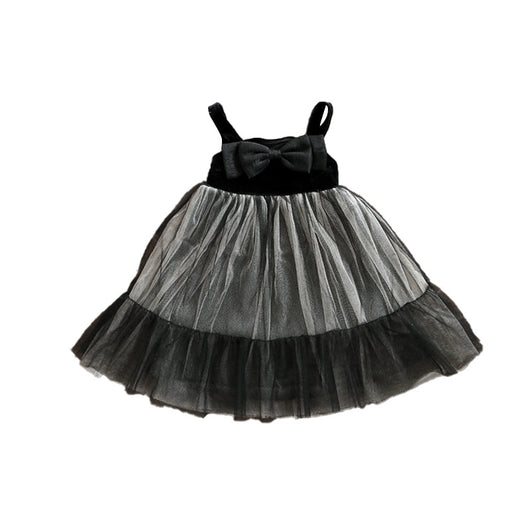 Vestido Acolchado para Niña con Moño de Tela - Image 6