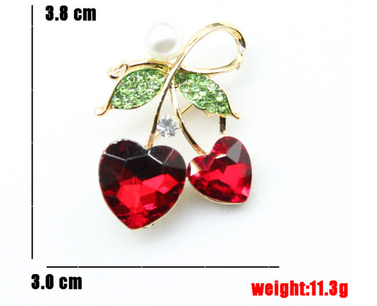 Broche Corazón de Durazno en Vidrio Rojo - Joya del Amor - Image 6