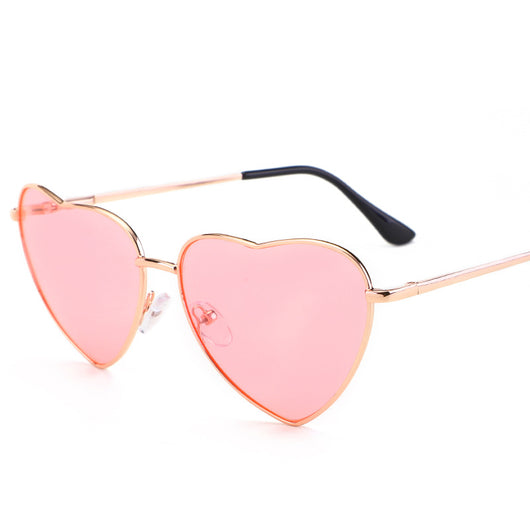 Gafas de Sol Metálicas en Forma de Corazón Durazno - Image 5