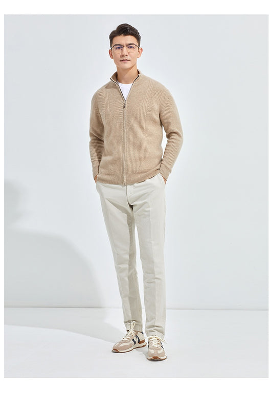 Cardigan de Cashmere Puro Grueso con Cierre - Elegancia Casual - Image 15
