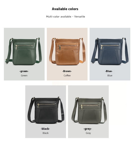 Bolso Mensajero de Cuero Genuino Primera Capa para Mamás Modernas - Image 16