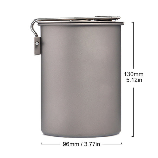 Olla de Titanio Puro 900ML para Camping - Image 2