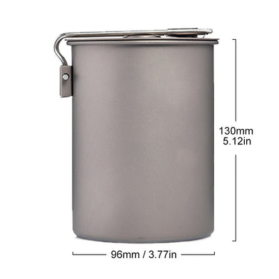 Olla de Titanio Puro 900ML para Camping - Image 2