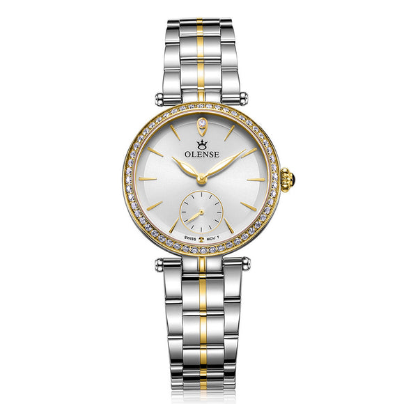 Reloj Elegante para Mujer en Acero Inoxidable con Cristal de Zafiro