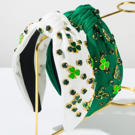 Diadema Trébol Verde con Cristales - Accesorio para el Cabello Elegante - Image 20