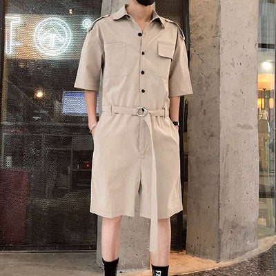 Mono Jumpsuit para Hombre Streetwear Media Manga con Cinturón - Image 14