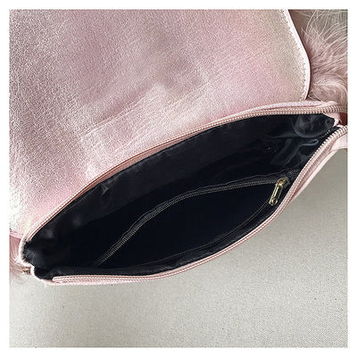 Bolso de Noche Elegante con Plumas de Avestruz y Cadena de Perlas - Image 29