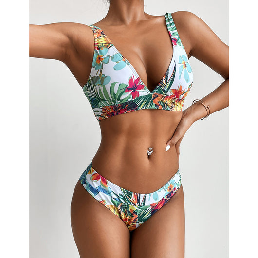 Traje de Baño Dividido con Estampado Sexy de Estilo Europeo y Americano - Image 4