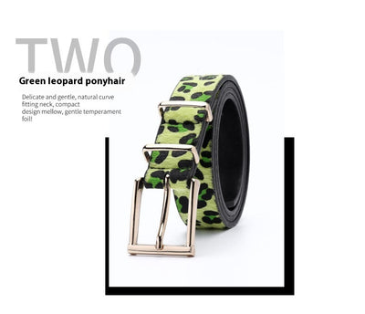 Cinturón de Crin de Caballo con Estampado Leopardo - Estilo Creativo Femenino - Image 13