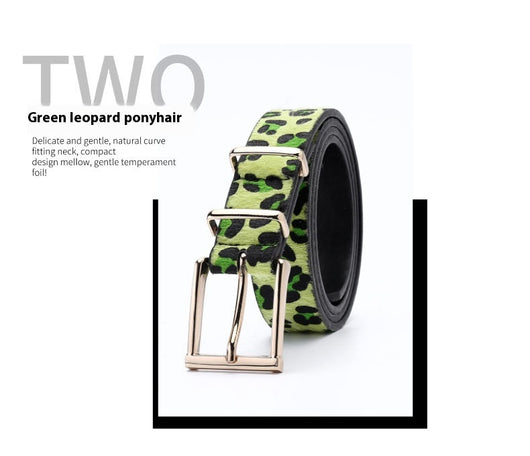 Cinturón de Crin de Caballo con Estampado Leopardo - Estilo Creativo Femenino - Image 13