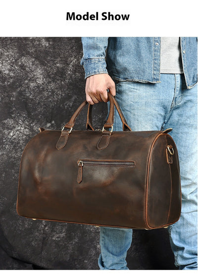 Bolso Bandolera de Cuero Vintage con Gran Capacidad para Viajes - Image 18