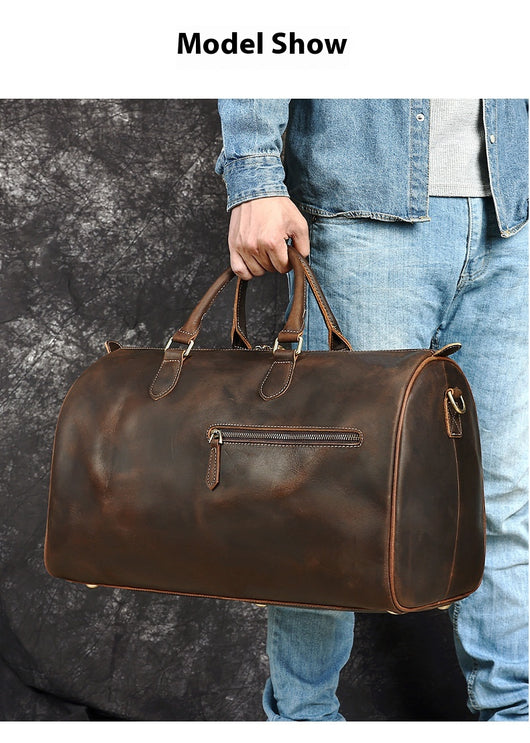 Bolso Bandolera de Cuero Vintage con Gran Capacidad para Viajes - Image 18