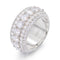 S925 Sterling Plateado Mosonite Ring Platinum 6