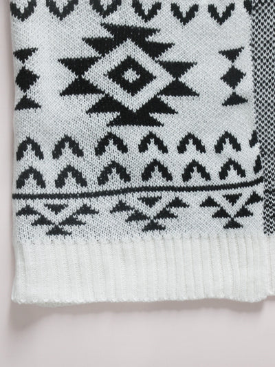 Cardigan Tejido Jacquard - Suéter Casual de Punto Largo - Image 12