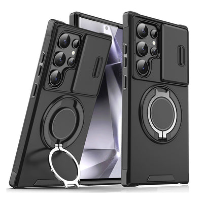 Funda Protectora con Soporte Giratorio y Ventana para Teléfono