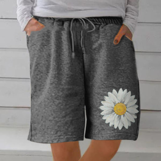 Shorts Casuales Talla Grande en Algodón y Lino con Estampado - Image 7