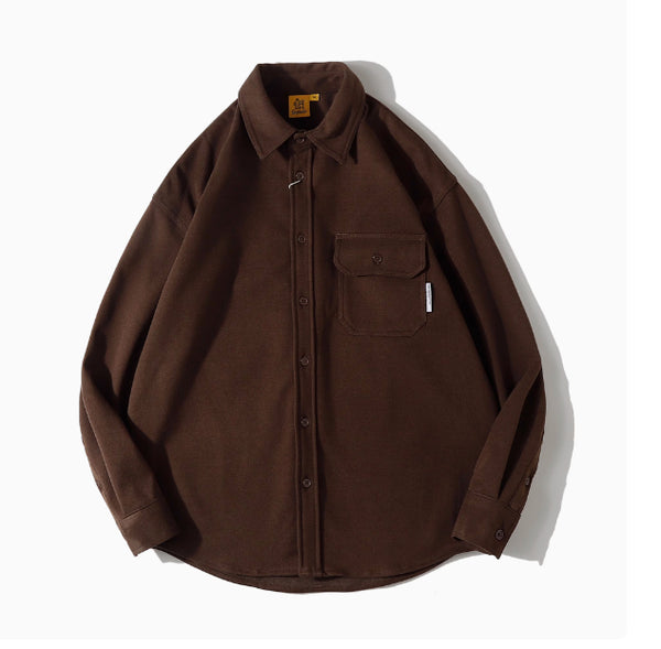 Chaqueta Camisa Infantil de Manga Larga en Colores Sólidos