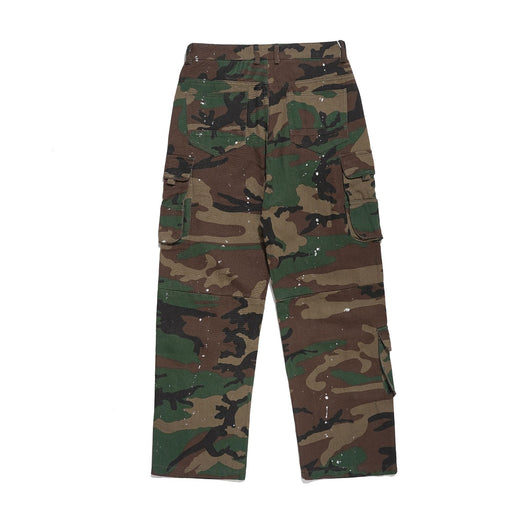 Pantalón de Trabajo Retro Camuflado Cintura Alta Recto Holgado - Image 15