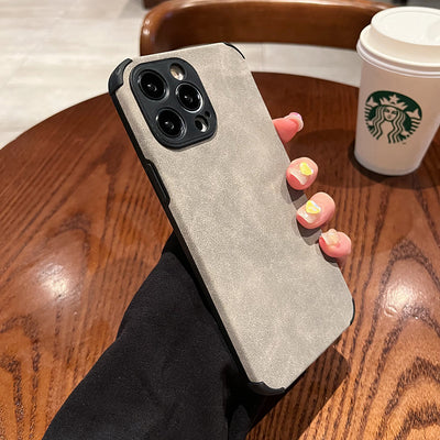 Funda de Teléfono de Pelaje Suave en Colores Lisos - Image 6