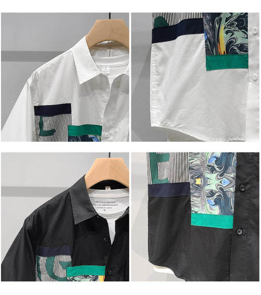 Camisa Colorblock de Manga Corta con Bolsillo para Hombre - Image 8