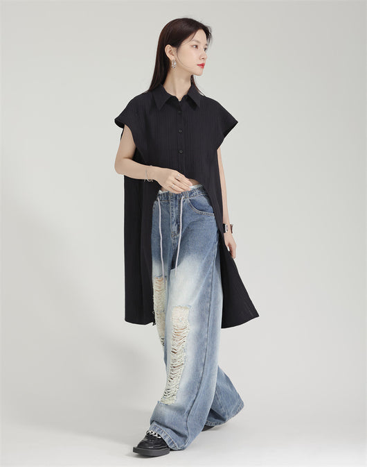Cardigan Corto Irregular para Mujer - Manga Corta Versátil - Image 19