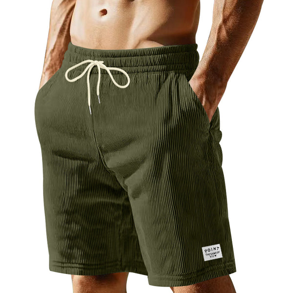 Shorts Holgados de Lino para Hombre - Corte Recto y Cierre de Cordones
