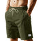 Shorts Largos de Linho Masculino - Corte Reto e Fechamento por Cordão