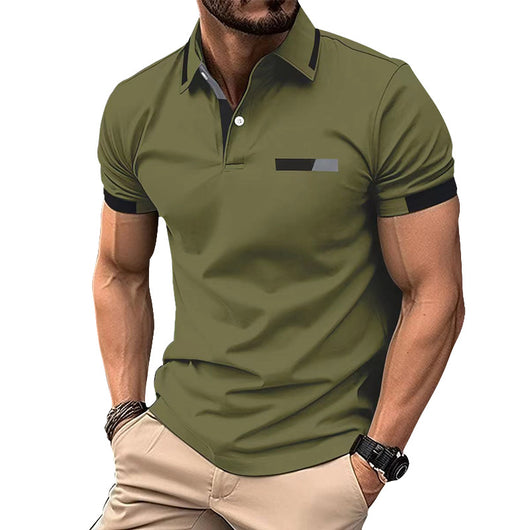 Polo Casual Hombre con Bolsillo Decorativo y Solapa - Camisa Business - Image 22