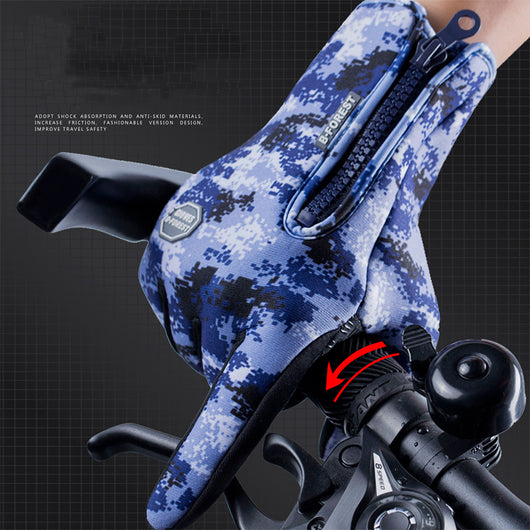 Guantes Moto Invierno Pantalla Táctil Impermeables con Forro Térmico - Image 4