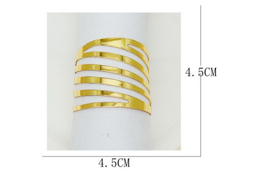 Anillo Servilletero Dorado Estilo Western para Restaurante - Image 9