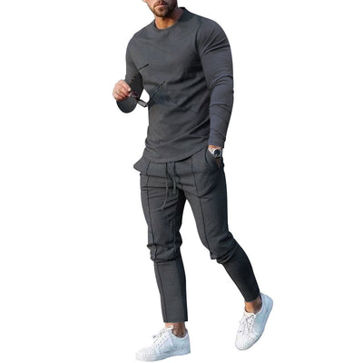 Conjunto Casual Hombre: Playera Manga Larga y Pantalón Liso - Image 5