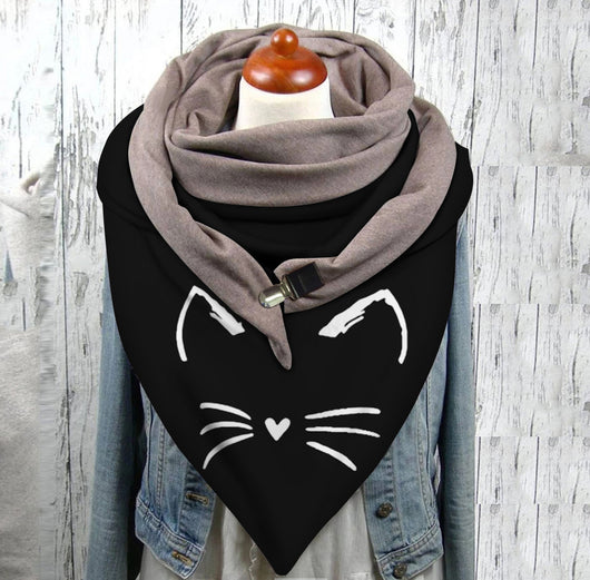 Bufanda Unisex con Estampado de Gato - Diseño Minimalista - Image 15