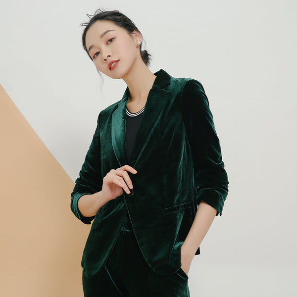 Blazer Ejecutivo Slim Fit en Terciopelo