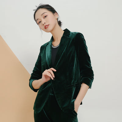 Blazer Ejecutivo Slim Fit en Terciopelo