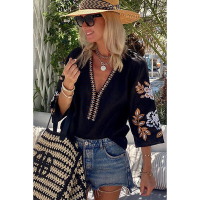 Blusa Suelta Bordada Multiuso para Mujer - Image 3