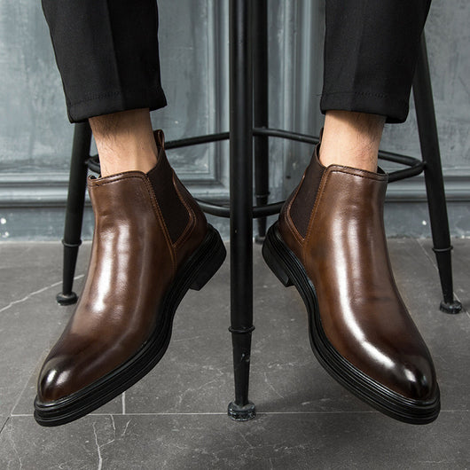 Zapatos de Cuero Puntiagudos Altos para Hombre - Image 10