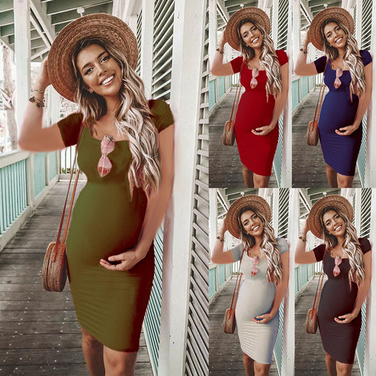Vestido Premamá de Manga Corta - Image 10