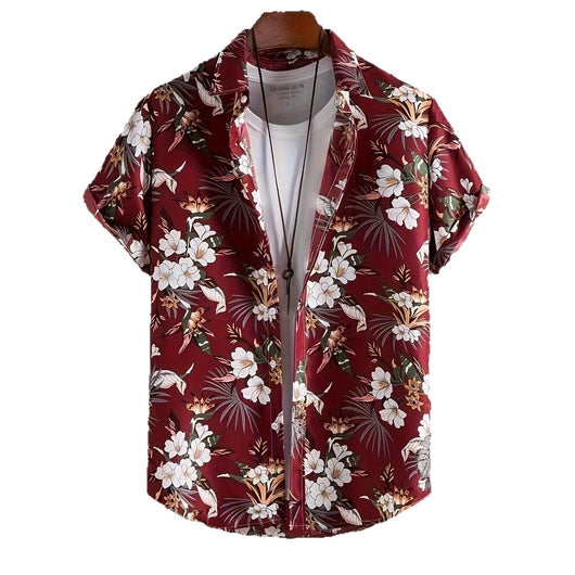 Camisa Manga Corta Hombre Estampado Floral 3D - Image 4