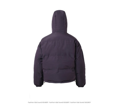 Chamarra Hoodie de Algodón Liso Estilo Americano - Image 25