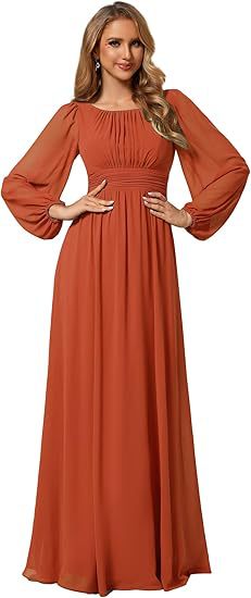 Vestido de Noche Largo en Gasa Elegante para Mujer - Image 29