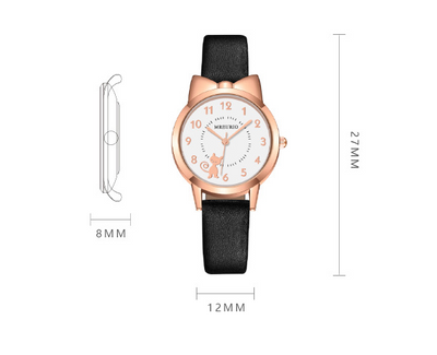 Reloj de Pulsera con Diseño de Gatita Adorable y Moño - Image 11