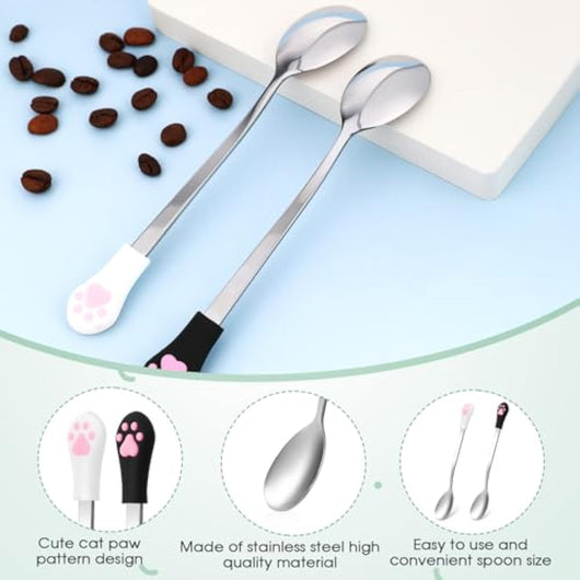 Set de 2 Cucharas para Alimento de Mascotas - Acero Inoxidable con Diseño de Garra - Image 7