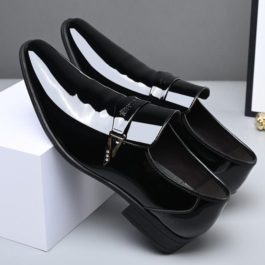 Zapatos Casuales de Cuero para Hombre Estilo Británico Clásico con Punta Afilada - Image 3